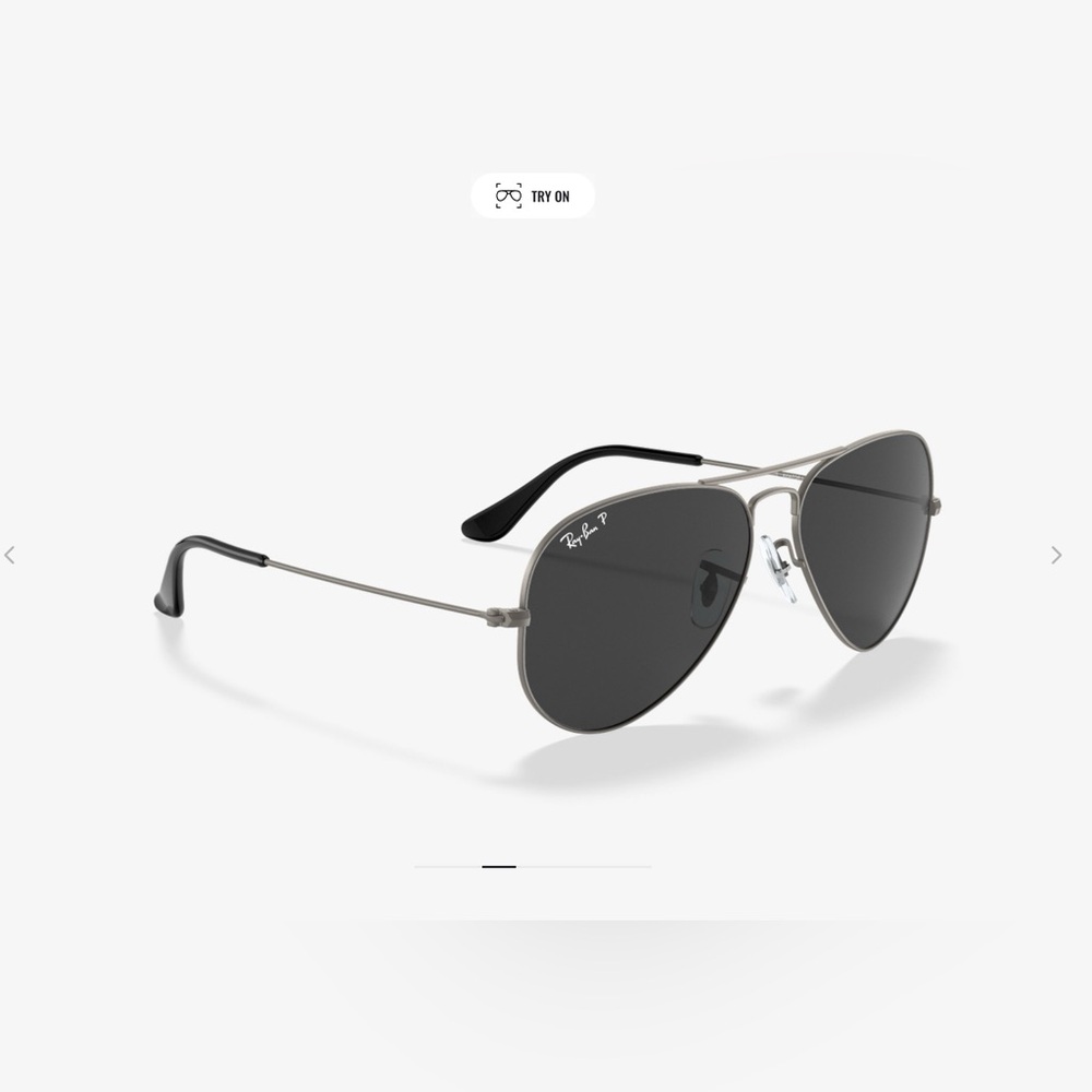 Raybans custom aviators polarized (Gunmetal & black frame, 58mm)